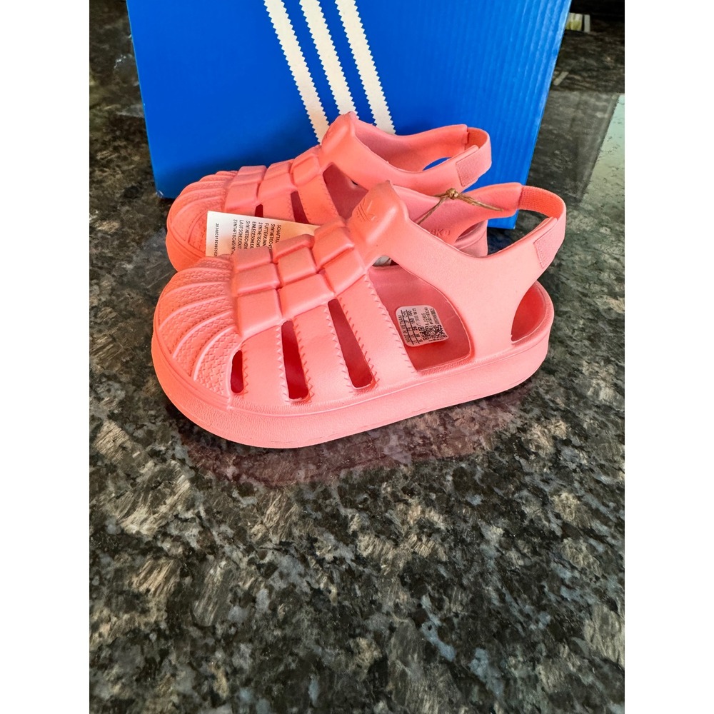 Adidas‎ Superstar Sandal I Kids Pink Semi Spark JI2805 Size 8K